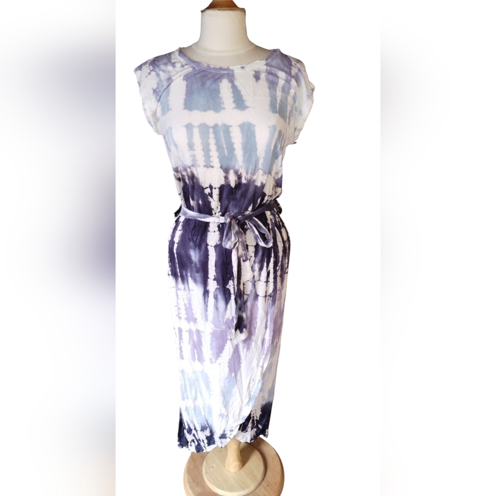 Young Fabulous And Broke Tie-Dye Maxi Dress, Wrap Skirt, Belted NWT